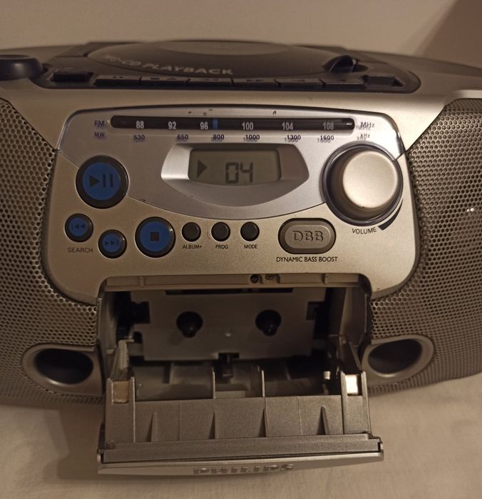Philips Soundmachine CD+MP3, Radio FM+MW, Casetofon