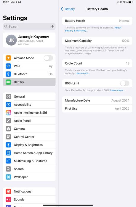 Ipad mini 7 128GB Yangidek