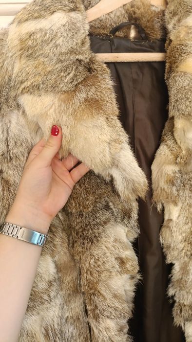 Дамско палто от естествен косъм