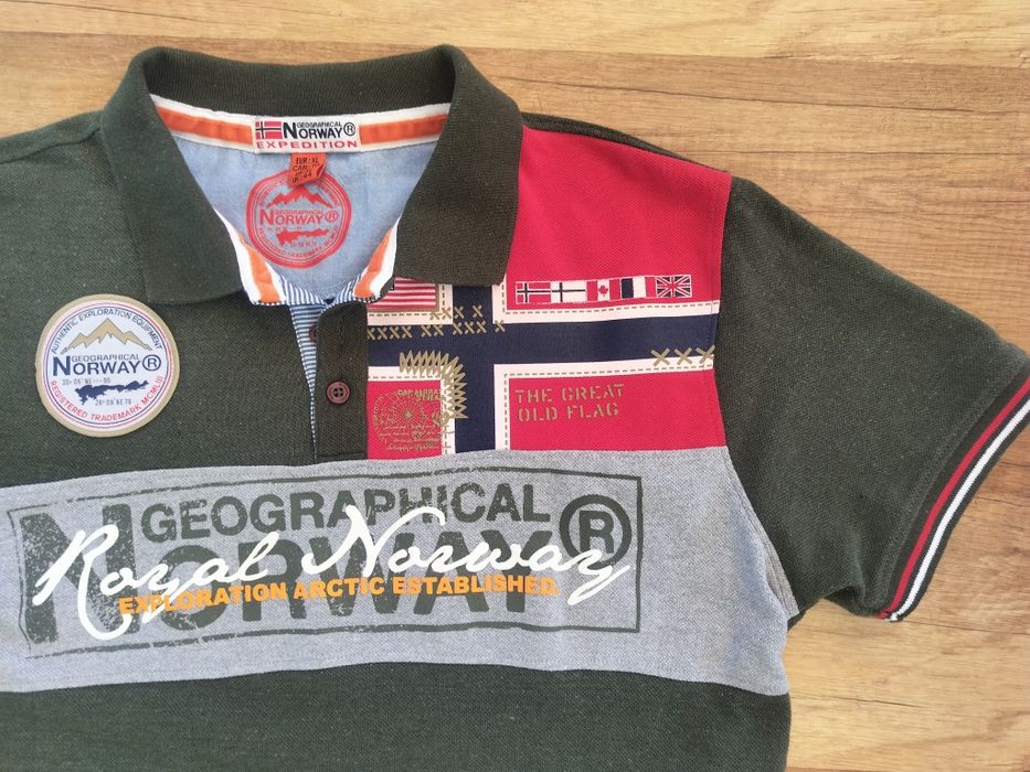 Тениска с яка Geographical Norway