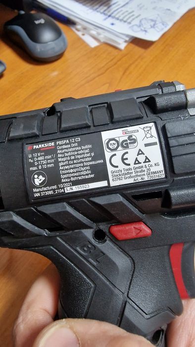 Masina de gaurit/înfiletat Parkside performance 12v