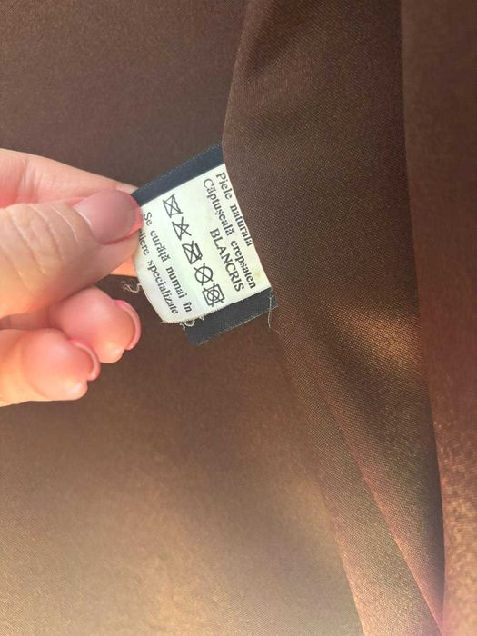 Vand haina de blana naturala, nurca, 3/4, Blancris, marimea 46