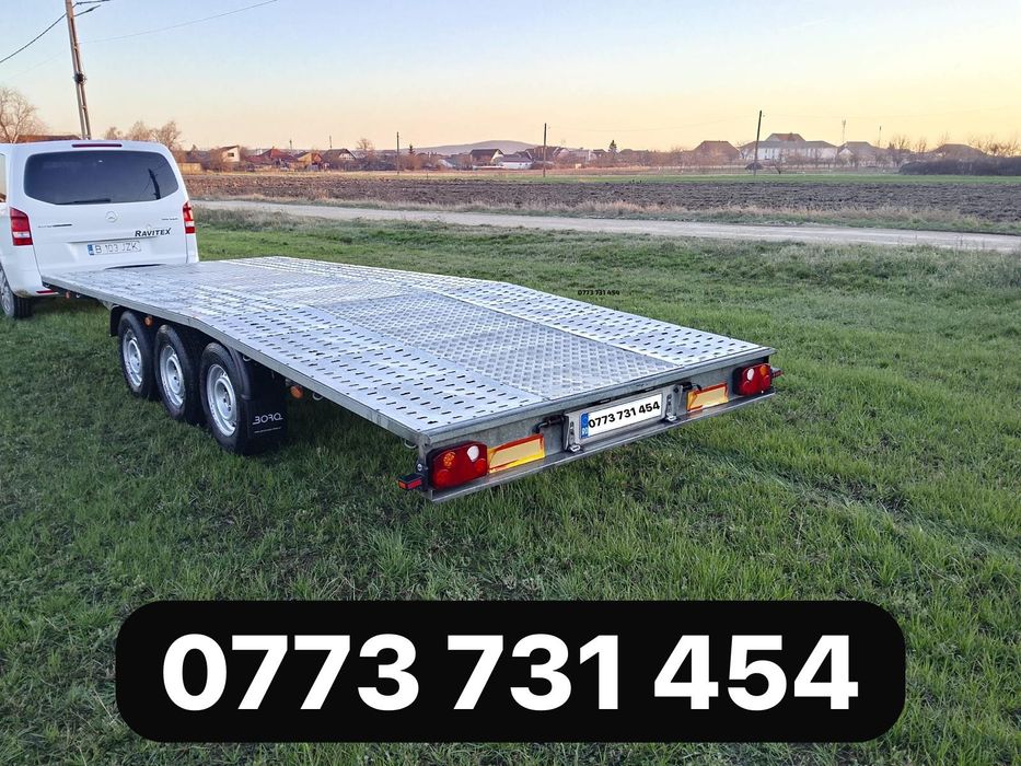 REMORCA PLATFORMA SLEP TRAILER 3 axe an 2021 L 5.50m- l 2.10m stare bu