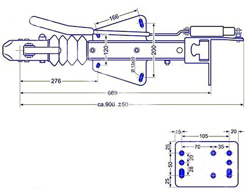 dispozitiv inertial 2700 kg knott kf27 suport roata inclus
