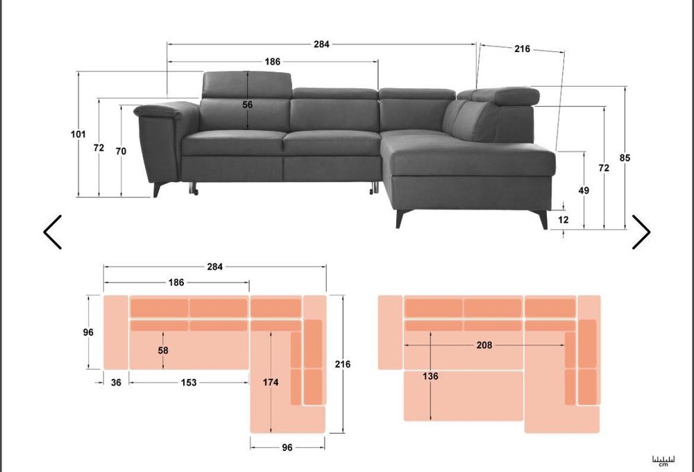 Диван ъглов  неизползван (Sofa bed)