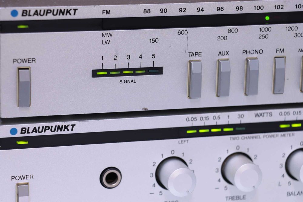 Mini Sistem Hi-Fi Rare Blaupunkt Micronic A-60 & T-60, Argintiu, Retro