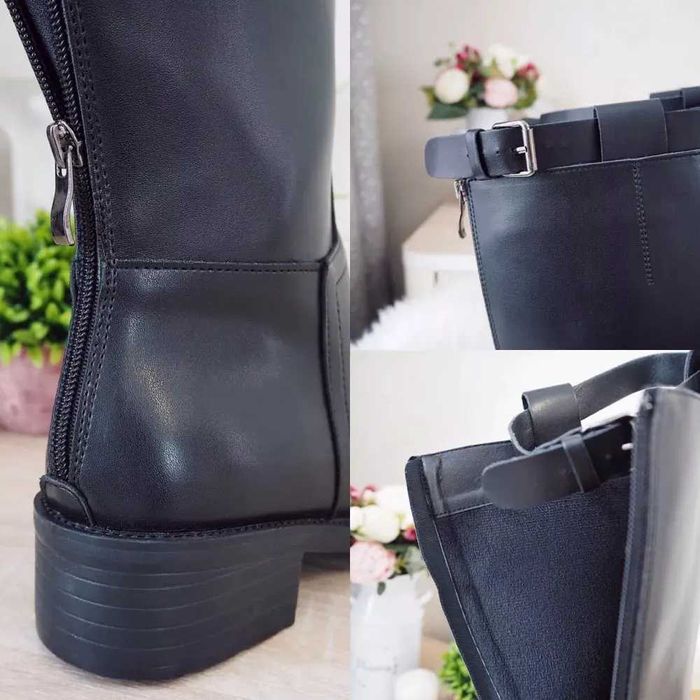 Сапоги демисезонные экокожа