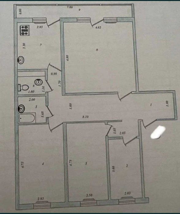 Анхор парк. 4х комнатна, 87 м2