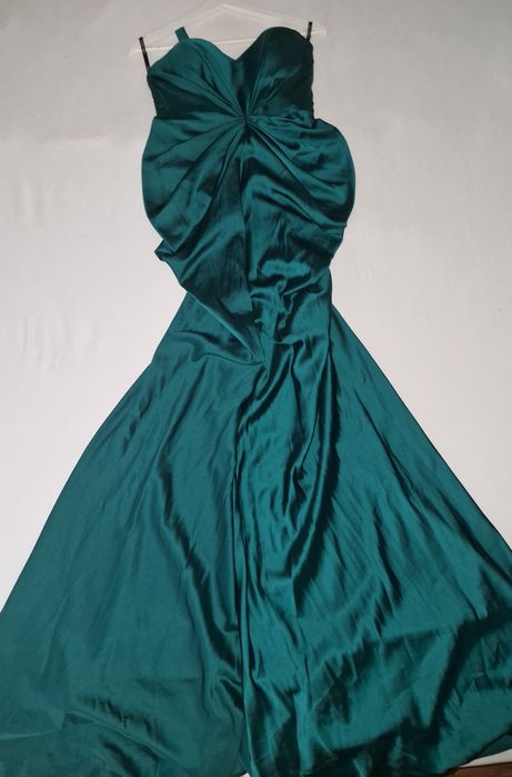 Rochie lungă elegantă verde smarald – Ana Radu