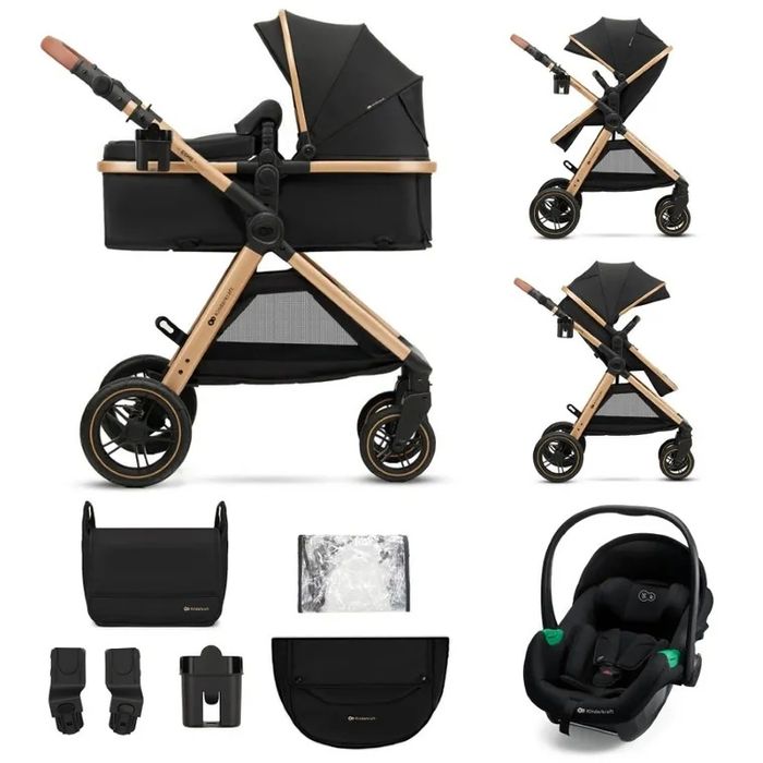 Carucior 3 in 1 Kinderkraft Esme Negru Nou