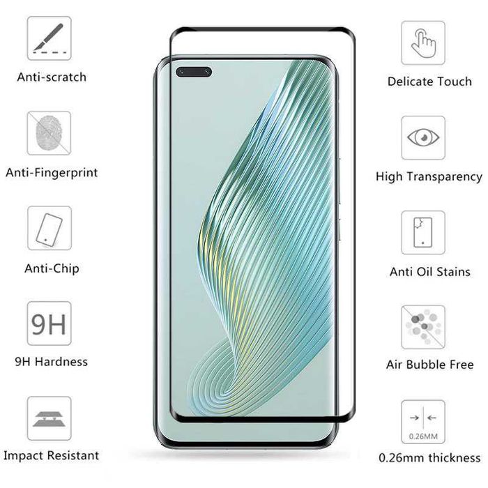 Folie sticla CURBATA 5D FULL GLUE pt. Honor Magic5 Pro , Honor 90 5G