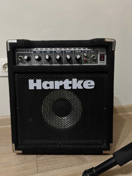 Бас сет: Ibanez GSR200 + Hartke A25 + Boss ODB-3 + калъф + стойка