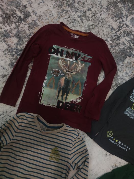 Всичко за 15 лв! Блузи с дълъг ръкав- 128 см. 7/8 г.