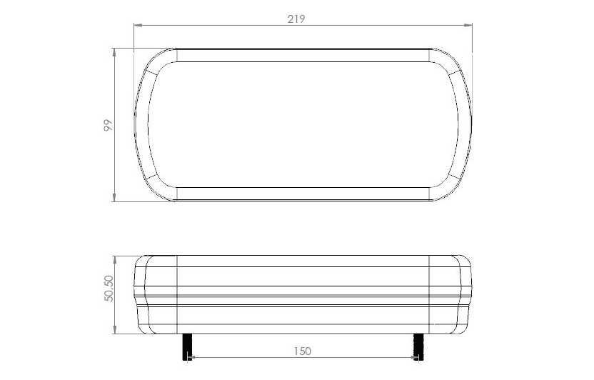 Комплект 2 броя Лед стопове неонови за бус, ремарке, платформа 12/24V