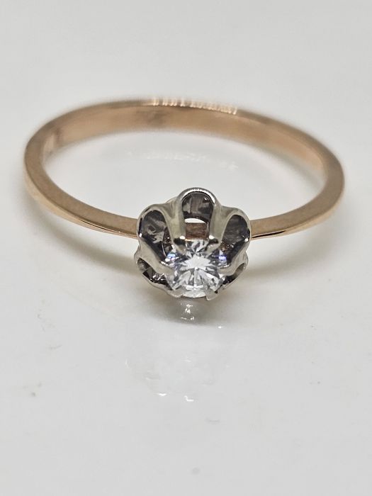 Бриллиант советское кольцо 585СССР