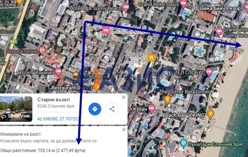 Продава се Едностаен апартамент в к.к. Слънчев бряг - 32 кв.м за 1052 €/кв.м - Снимка #12