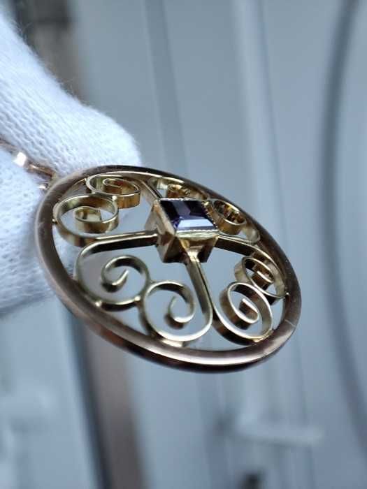 Pandantiv Aur 14K Cu Alexandrit Alexandrite Unicat