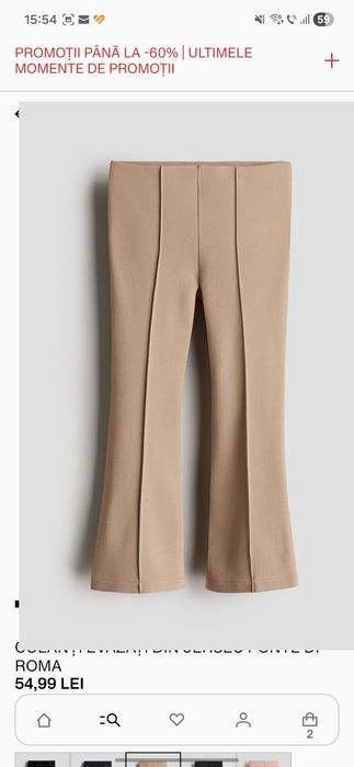 Colanti evazati din jerseu H&M marime 122