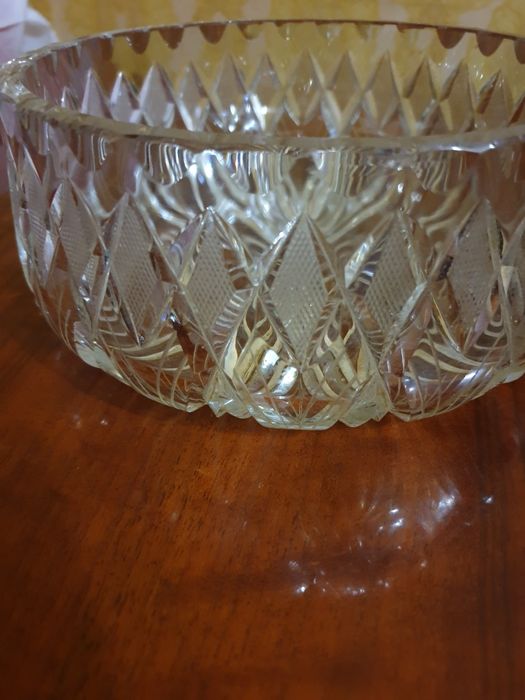 Настоящая хрустальная ваза для фруктов и конфет