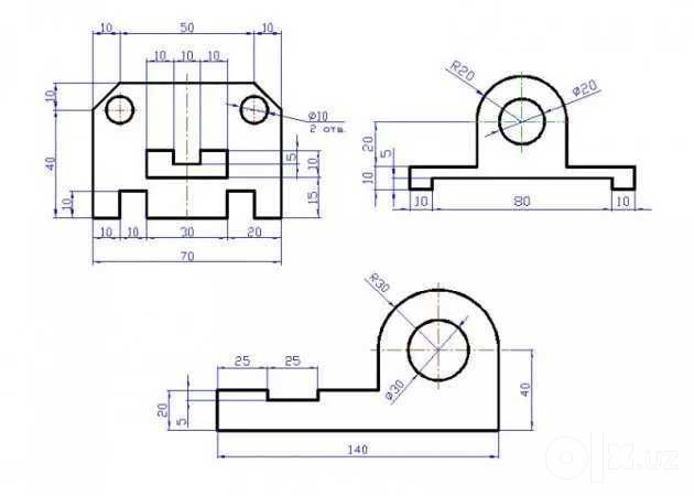 Автокад AutoCAD проекты 2D 3D чертежи модели дизайн DWG PDF планировки