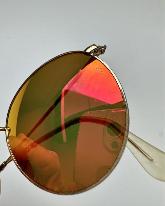 Ray Ban RB3447 Round Metal Polarized Flash Red оригинални