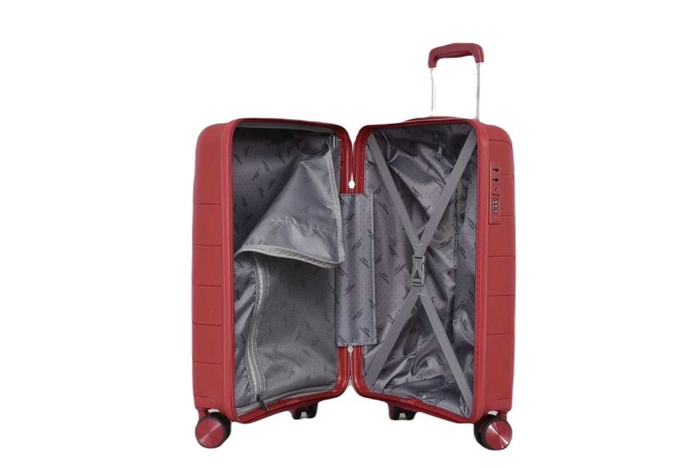 Куфар за ръчен багаж 55 х 37 х 20см Полипропилен четири двойни колелца