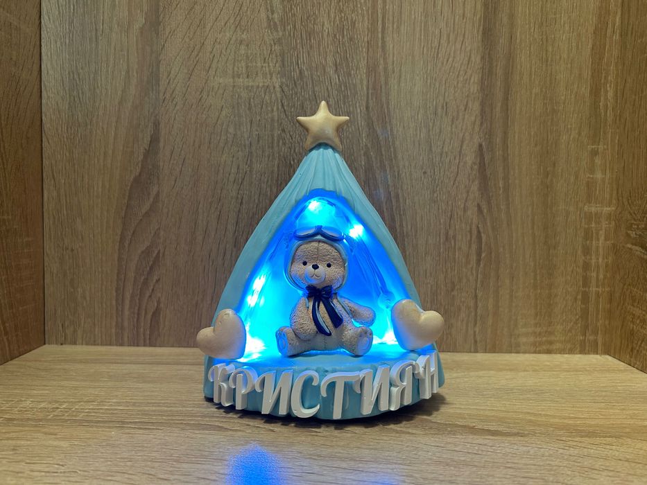 Персонализирана детска лампа с мечка