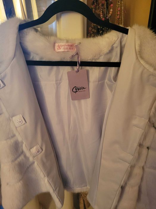 Vanf palton dama din blanita gri marimea M, NOU