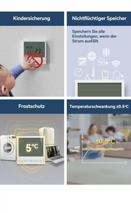 Termostat Beok wifi centrala/încălzire în pardoseala