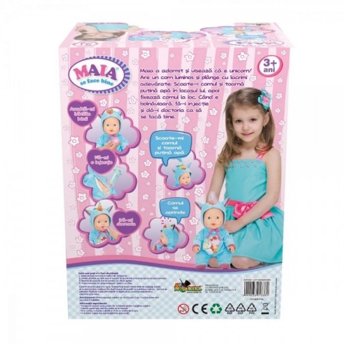 Păpușă interactiva Maia plânge cu lacrimi adevărate și mananca