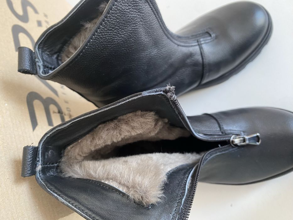 Сапоги кожаные мех 31р
