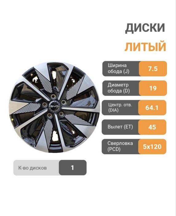 Продам диски от byd song plus