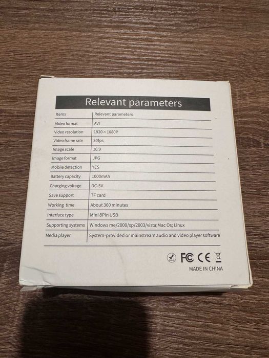 Нова мини екшън камера широк ъгъл TF карта Full HD 1080P за тяло