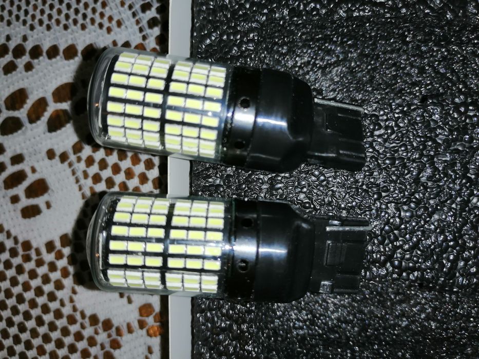 Супер Мощни LED крушки 7440 WY21W бяли 3000LM БЕЗ ЦОКЪЛ!!