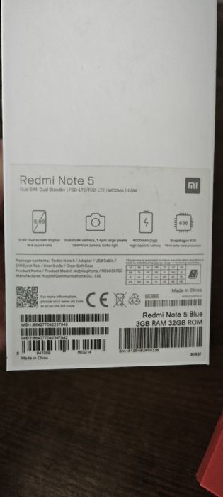 Redmi Note 5 3/32