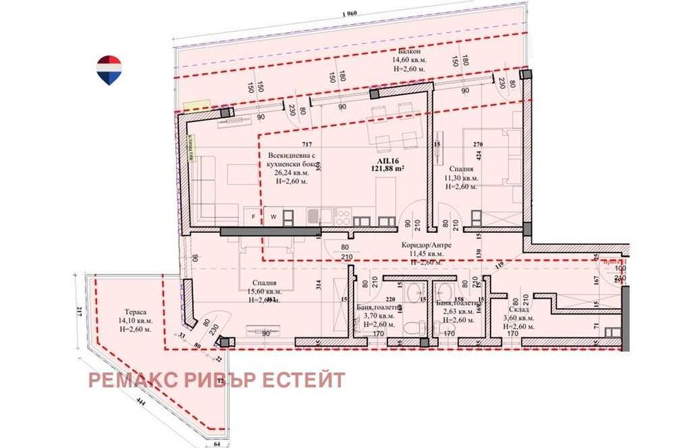 Тристаен апартамент НОВО строителство кв. Широк център