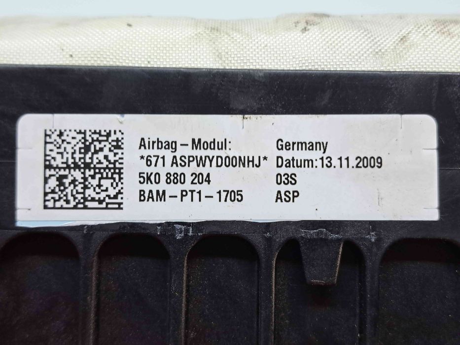 Airbag pasager Volkswagen Golf 6 (5K1) [Fabr 2009-2013] 5K0880204