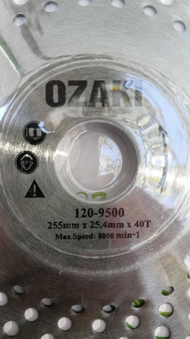 Disc motocoasa Profesional OZAKI 255 x 25.40 x1.3 - Z=40 - NOU !