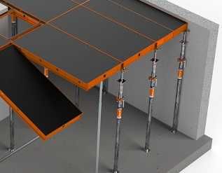 Кофражна система с алуминиеви платна за ранно декофриране