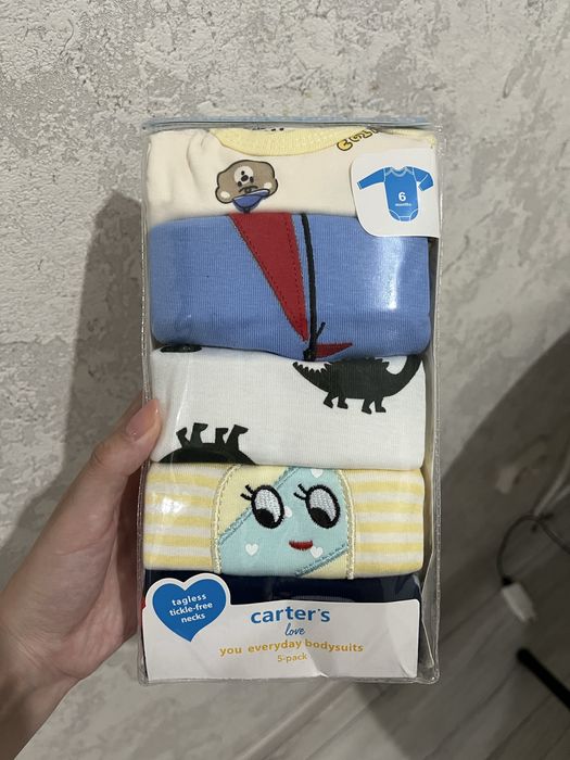Набор Боди с рукавом carters на мальчика 6м