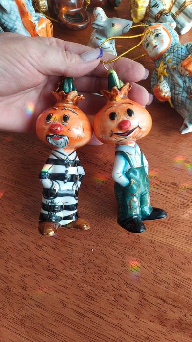 Ёлочные игрушки- фарфор ,статуэтки