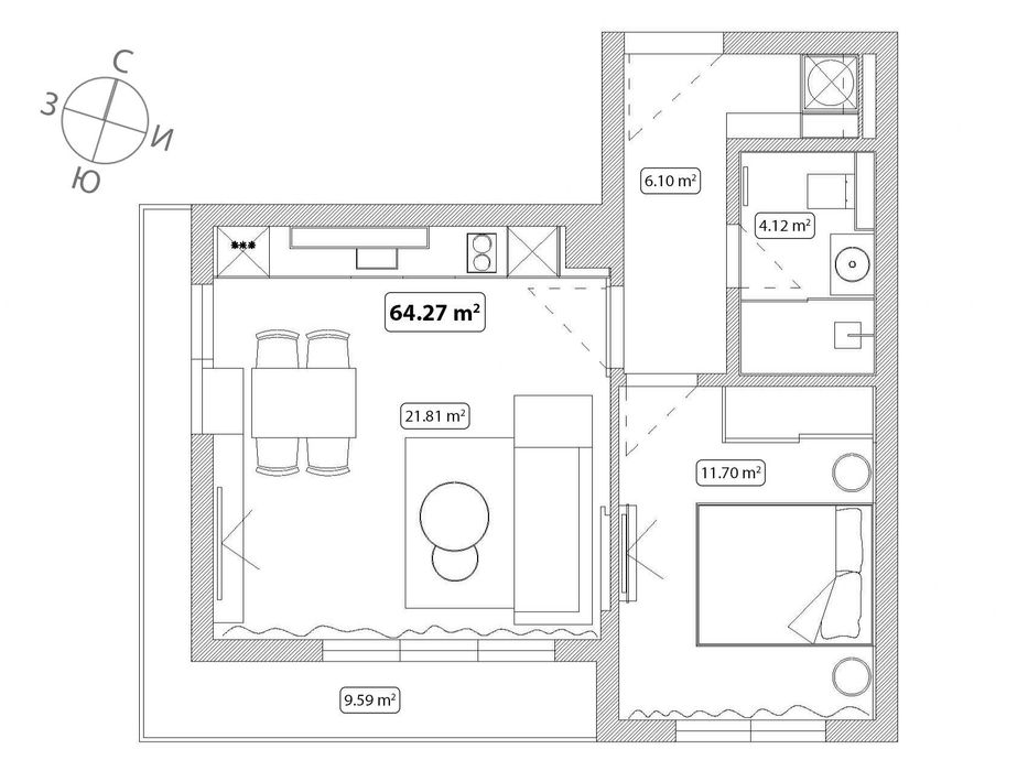 Продава се Двустаен апартамент в София, Дружба 2 - 79 кв.м за 2511 €/кв.м - Снимка #16