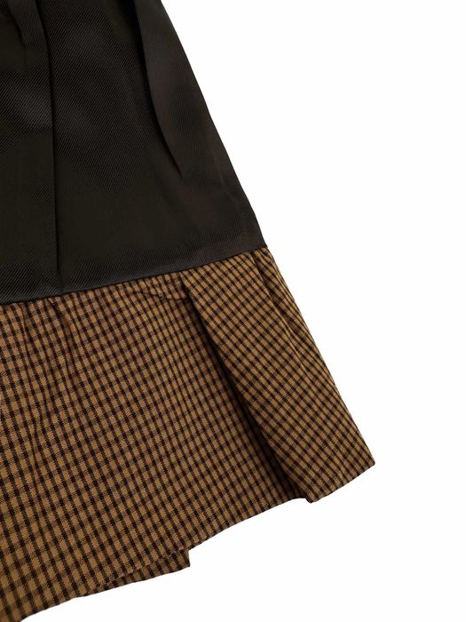 MiuMiu къса пола, сиво-тъмносиня