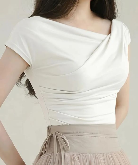 Белый топ рубашка