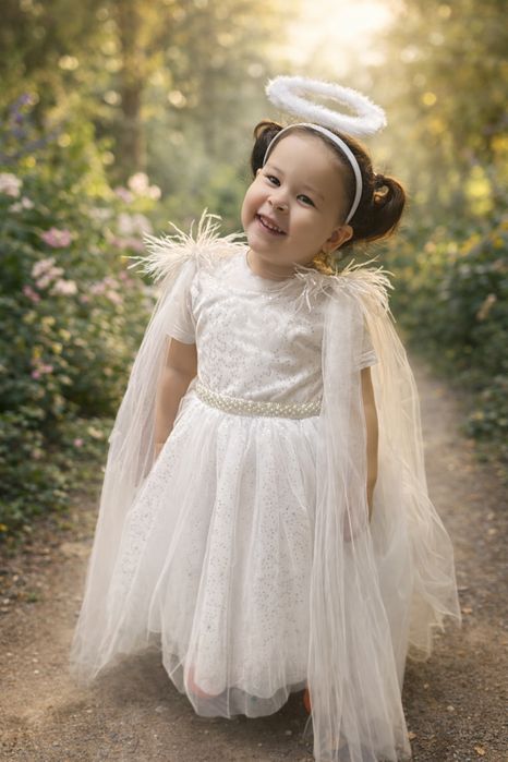 Платье белое ангел прокат