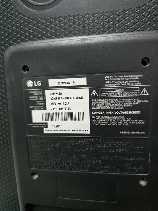 Lg monitor 24 dyum IPS