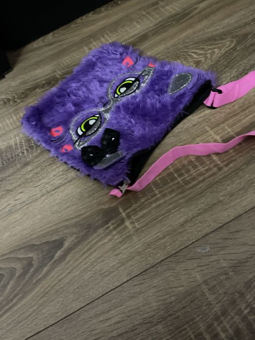 Gentuța/traista copii material pufos pisică