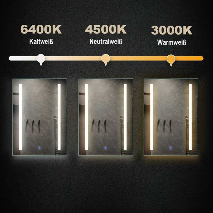 Шкаф за баня с огледало и една врата с ЛЕД LED осветление алуминий