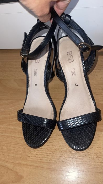 Sandale din piele model croco,cu toc fashion,BSB