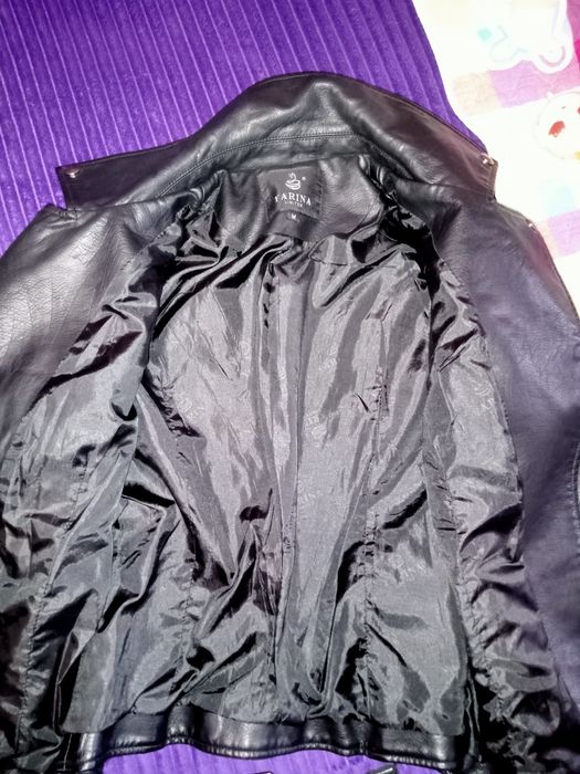 Куртка черная кожан